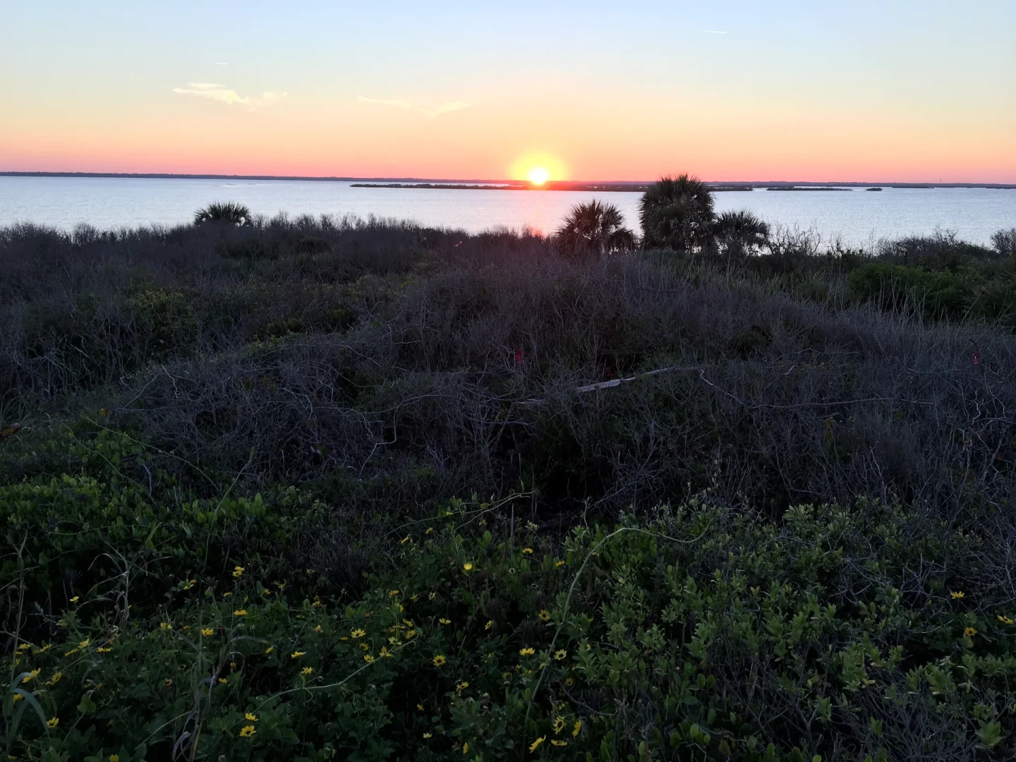 Sunset over Mosquito Lagoon in Canaveral National Seashore